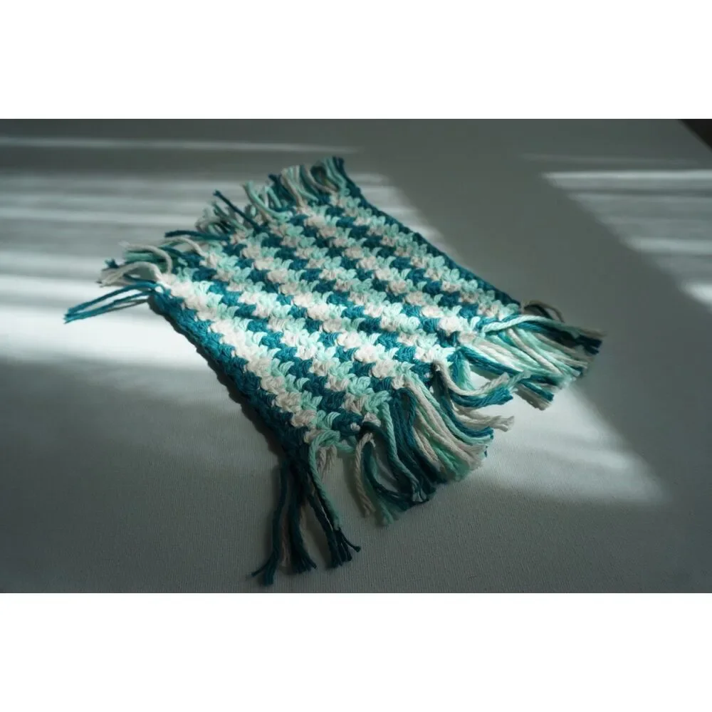 Handmade Crochet Boho Mug Rugs / Oversized Coasters set of 4